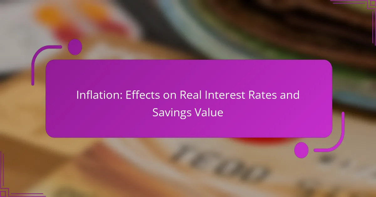 Inflation: Effects on Real Interest Rates and Savings Value