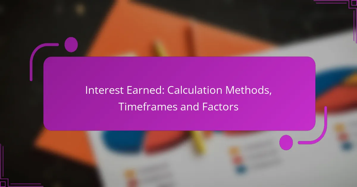 Interest Earned: Calculation Methods, Timeframes and Factors
