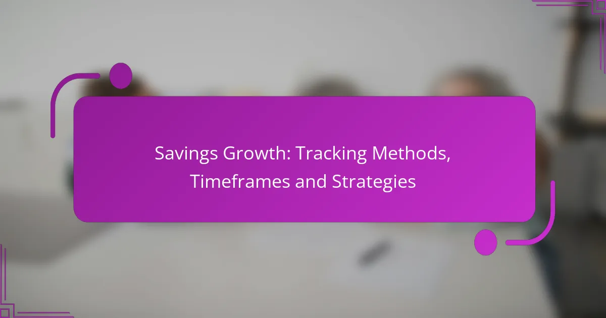 Savings Growth: Tracking Methods, Timeframes and Strategies