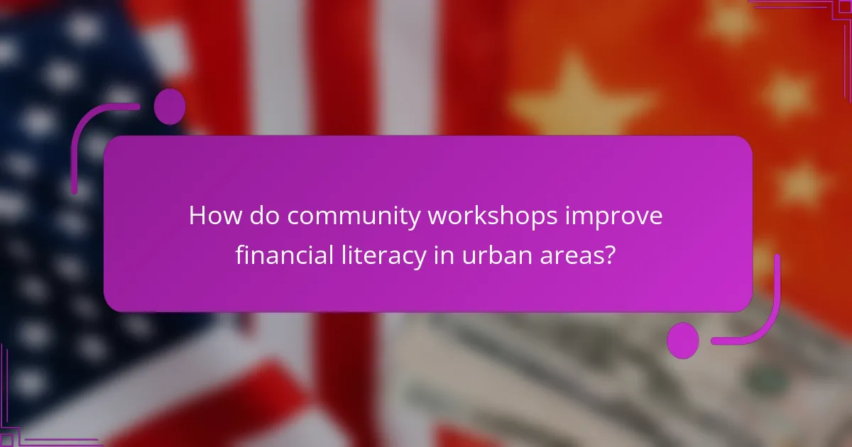 How do community workshops improve financial literacy in urban areas?