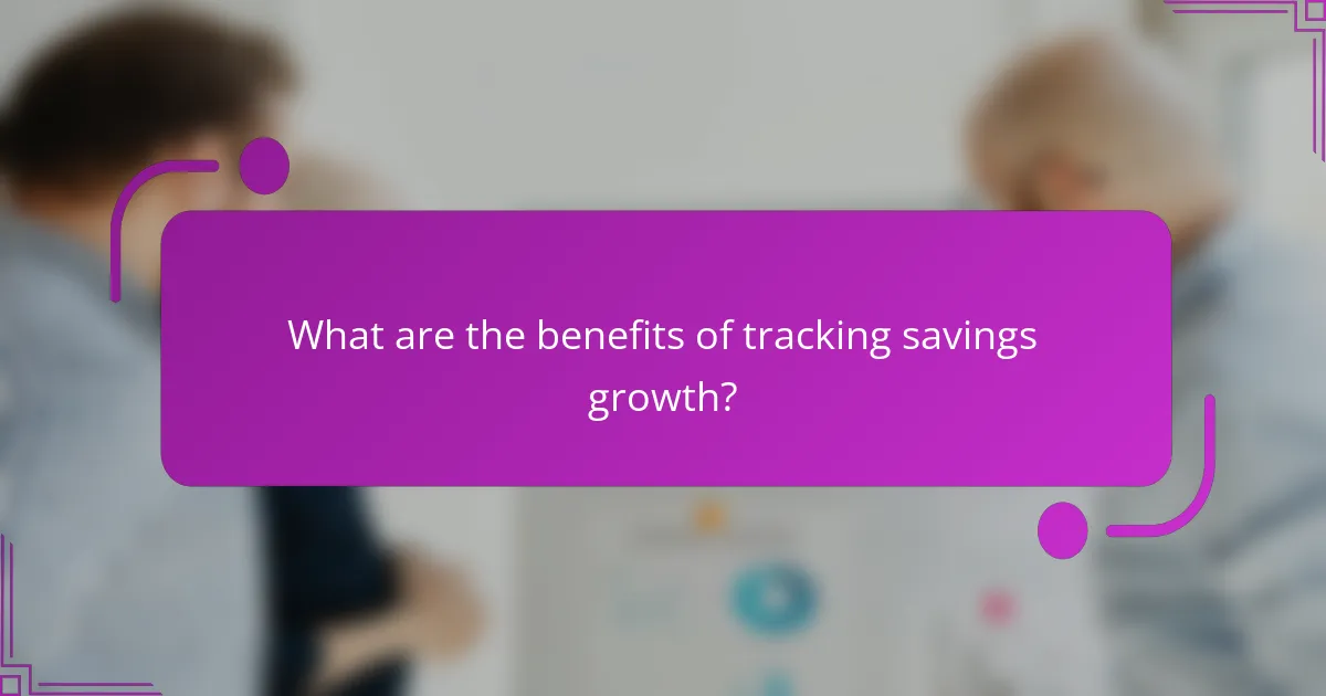 What are the benefits of tracking savings growth?