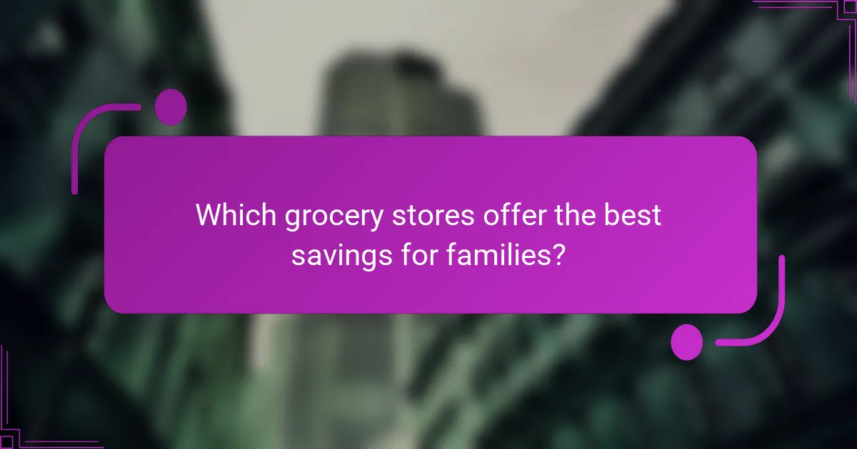 Which grocery stores offer the best savings for families?